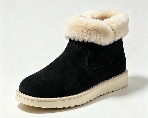 Black Short Sheepskin Boot Sheepskin Boots
