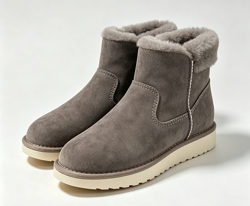 Grey Classic Snow Boot Sheepskin Boots